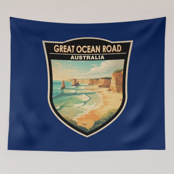 Item preview, Great Ocean Road Australia Travel Art Badge designed and sold by KrisSidDesigns.