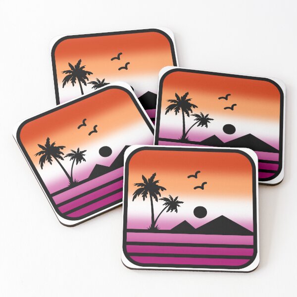 Item preview, Subtle Lesbian Pride Flag Beach Sunset designed and sold by MxA19.