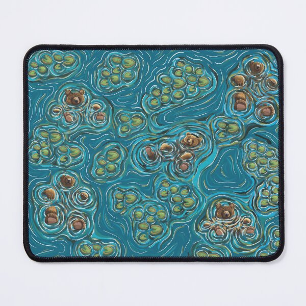Item preview, Bears floating in a lake surrounded by lily pads designed and sold by TalaKamoraDSGN.