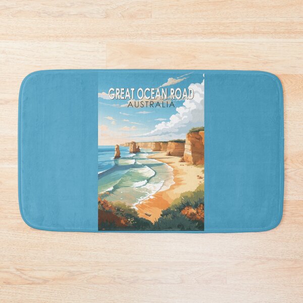 Item preview, Great Ocean Road Australia Travel Art Vintage designed and sold by KrisSidDesigns.
