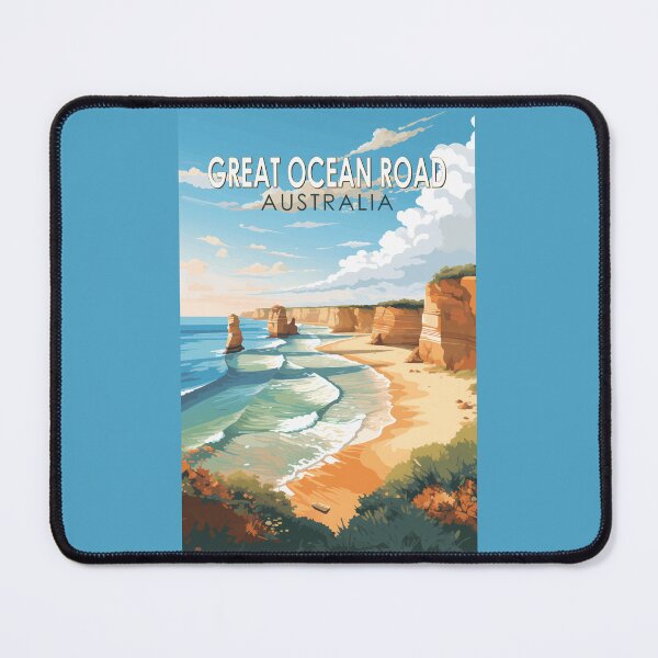 Item preview, Great Ocean Road Australia Travel Art Vintage designed and sold by KrisSidDesigns.