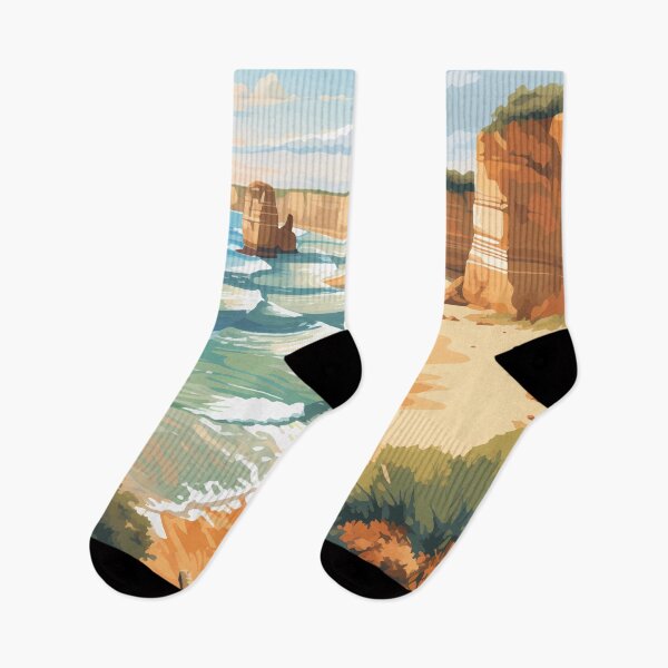 Item preview, Great Ocean Road Australia Travel Art Vintage designed and sold by KrisSidDesigns.