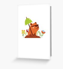 Funny and Awsome Happy Groundhog Day TShirt Greeting Card