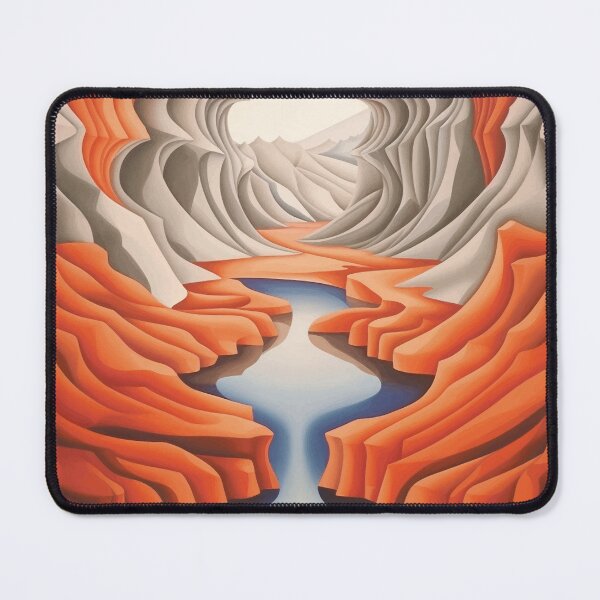 Item preview, River Through Red Cliffs Abstract designed and sold by Evelyn  Carter.