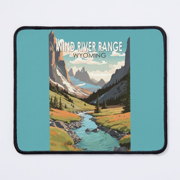 Item preview, Wind River Range Wyoming Travel Art Vintage designed and sold by KrisSidDesigns.