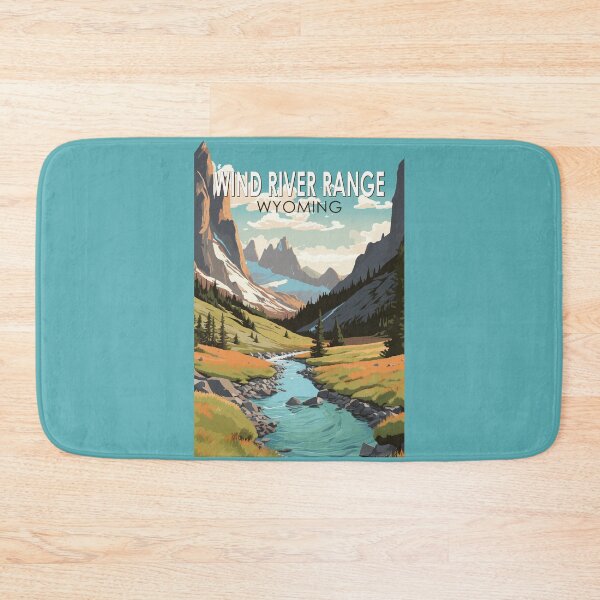 Item preview, Wind River Range Wyoming Travel Art Vintage designed and sold by KrisSidDesigns.