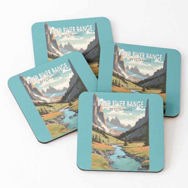 Item preview, Wind River Range Wyoming Travel Art Vintage designed and sold by KrisSidDesigns.