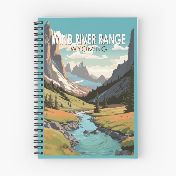 Item preview, Wind River Range Wyoming Travel Art Vintage designed and sold by KrisSidDesigns.