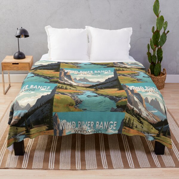 Item preview, Wind River Range Wyoming Travel Art Vintage designed and sold by KrisSidDesigns.