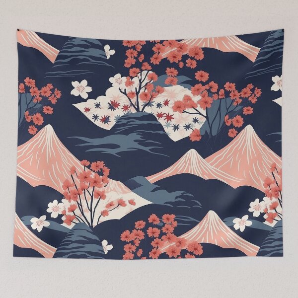 Item preview, Japanese Mountains - Smudge designed and sold by Silkyu.