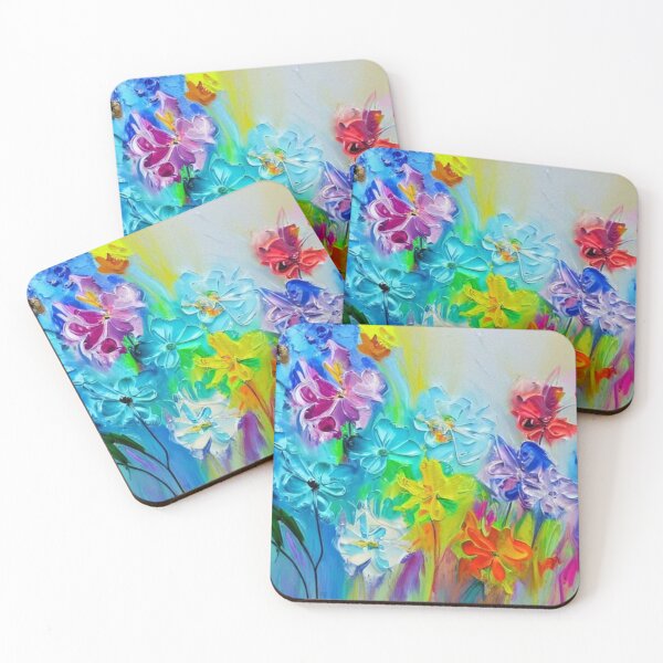 Item preview, abstract painting flowers designed and sold by Artcolage87.