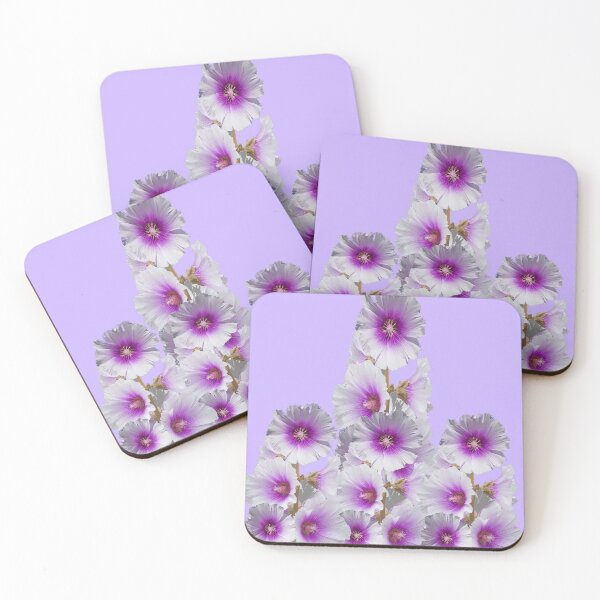 Item preview, LILAC PURPLE GARDEN  HOLLYHOCKS PATTERN ART designed and sold by sharlesart.