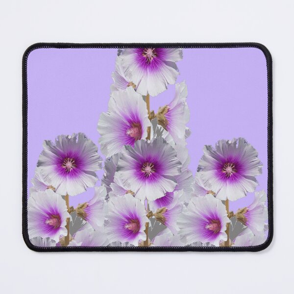 Item preview, LILAC PURPLE GARDEN  HOLLYHOCKS PATTERN ART designed and sold by sharlesart.