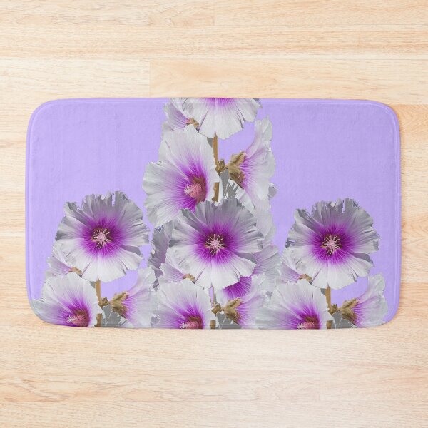 Item preview, LILAC PURPLE GARDEN  HOLLYHOCKS PATTERN ART designed and sold by sharlesart.