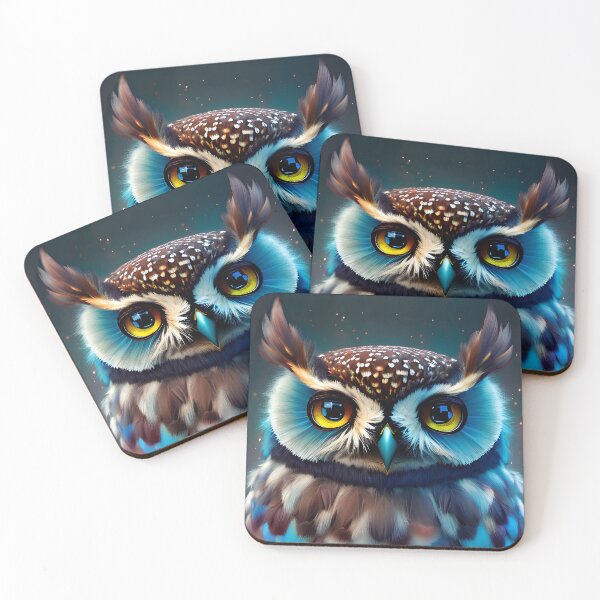 Item preview, Owl Eyes See You: Adorable Digital Design of a Brown and White Owl Staring Straight On designed and sold by BuyByButterfly.