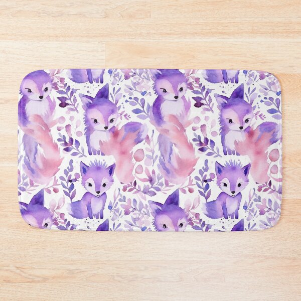 Item preview, Purple Watercolor Foxes designed and sold by MatterToEnergy.