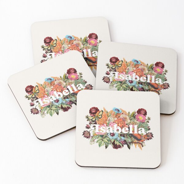 Item preview, Isabella Vintage Flower Name Collage designed and sold by Trish Dish.
