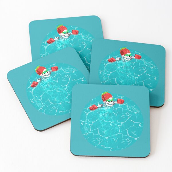 Item preview, Hot Ghoul Summer Skeleton wearing water wings swimming  designed and sold by ExtraCaffeine.