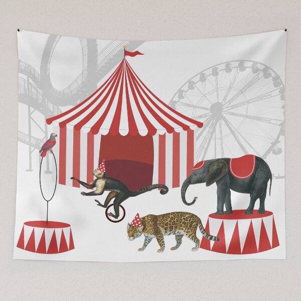 Item preview, Colorful Carnival Festival Theme Animals Big Top designed and sold by idovedesign.