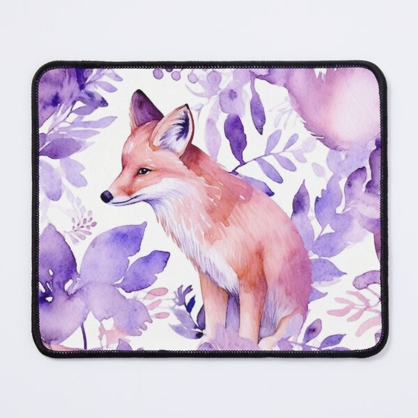 Item preview, Purple Watercolor Foxes designed and sold by MatterToEnergy.