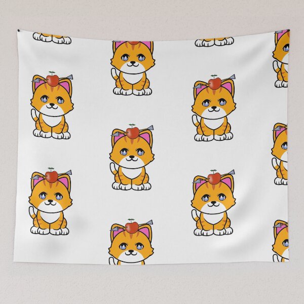 Item preview, Funny orange cat has an apple with an arrow through it designed and sold by Pet Station.