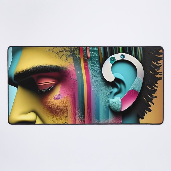 Item preview, Vibrant Notes: Abstract Portrait T-Shirt Conveying Emotions through Music designed and sold by artmanikin.