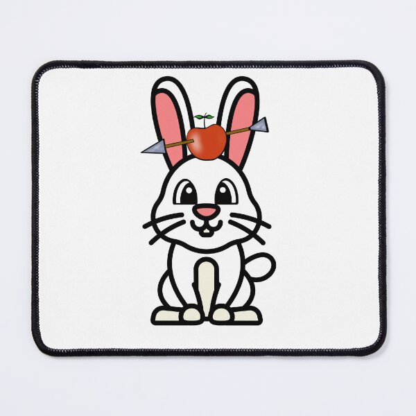 Item preview, Funny White rabbit has an apple with an arrow through it designed and sold by Pet Station.