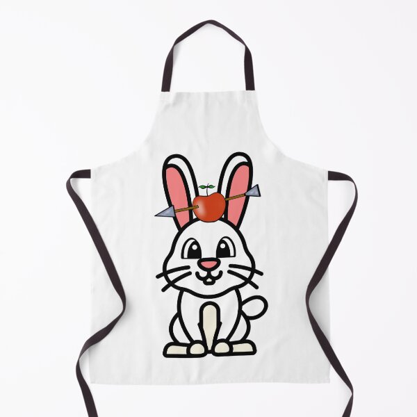 Item preview, Funny White rabbit has an apple with an arrow through it designed and sold by Pet Station.