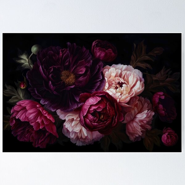 Item preview, Vintage Moody Floral Baroque Botanical Night Garden Nightgarden designed and sold by UtArt.