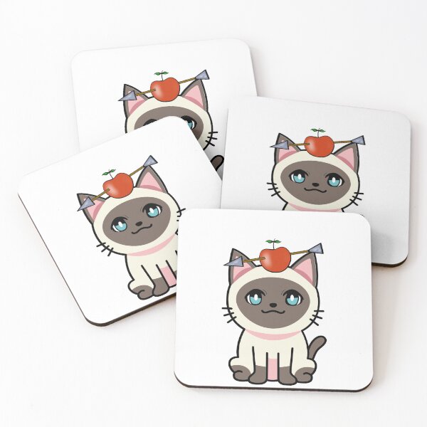 Item preview, Funny Siamese cat has an apple with an arrow through it designed and sold by Pet Station.