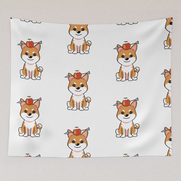 Item preview, Funny Orange Dog has an apple with an arrow through it designed and sold by Pet Station.