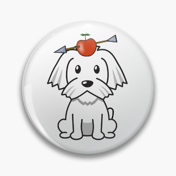 Item preview, Cute white Dog has an apple with an arrow through it designed and sold by Pet Station.