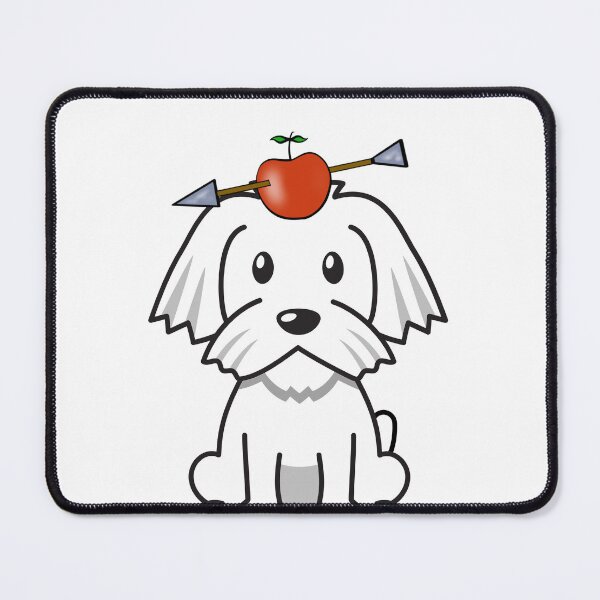 Item preview, Cute white Dog has an apple with an arrow through it designed and sold by Pet Station.