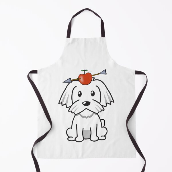 Item preview, Cute white Dog has an apple with an arrow through it designed and sold by Pet Station.