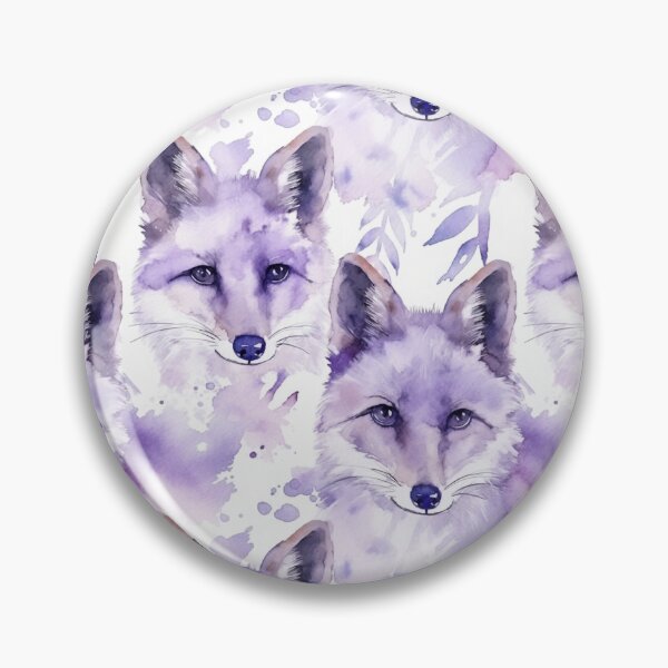Item preview, Purple Watercolor Foxes designed and sold by MatterToEnergy.