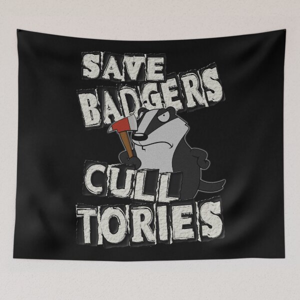 Item preview, SAVE BADGERS CULL TORIES designed and sold by Paparaw.