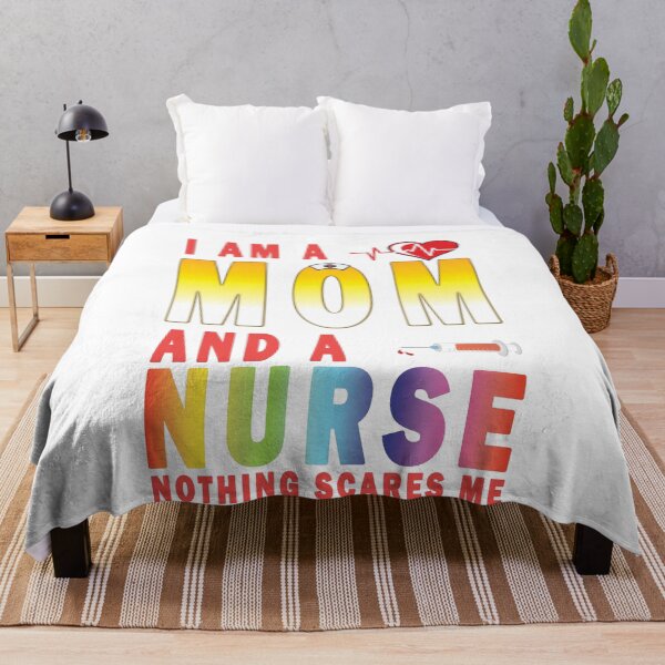 Item preview, I am a mom and nurse nothing scares me designed and sold by ArtVibeDesign.
