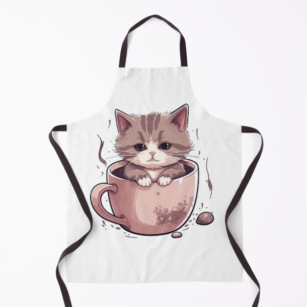 Item preview, Sweet Coffee Cat - Adorable Kitty Illustration designed and sold by QualityQuest.