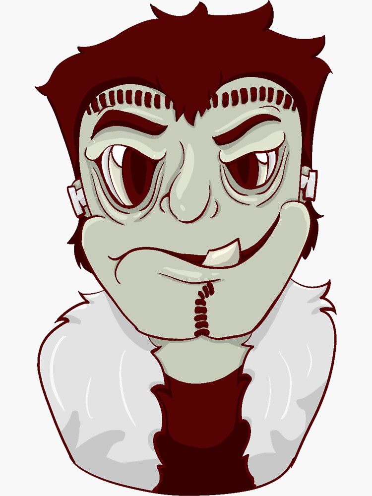 Thumbnail 3 of 3, Sticker, Frankenstein Monster designed and sold by D00dleDucky.