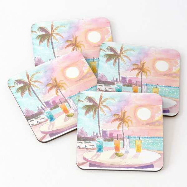 Item preview, Feeling the Soft Breeze in Miami Beach with Cocktails designed and sold by artshop77.
