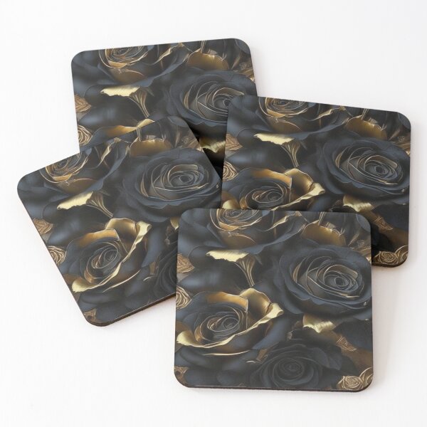 Item preview, black and gold roses designed and sold by nigejohn.