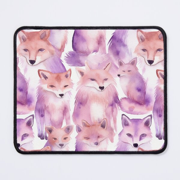 Item preview, Purple Watercolor Foxes designed and sold by MatterToEnergy.