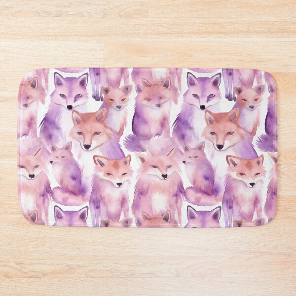 Item preview, Purple Watercolor Foxes designed and sold by MatterToEnergy.