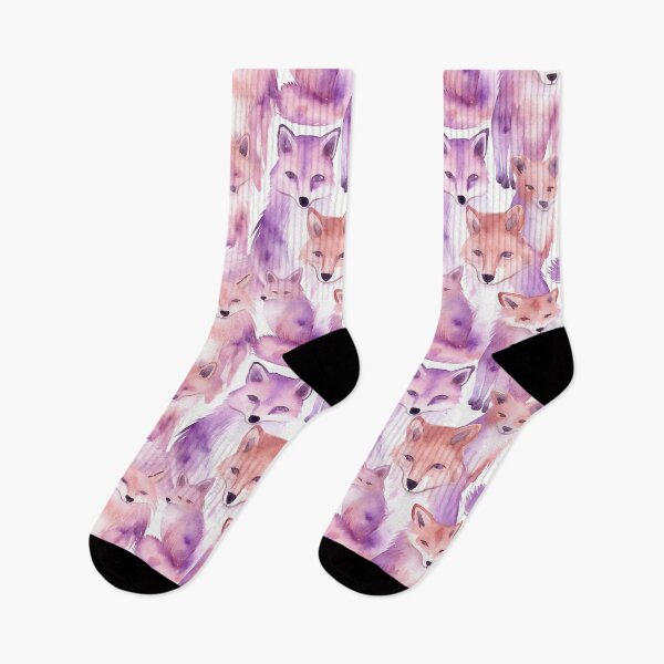 Item preview, Purple Watercolor Foxes designed and sold by MatterToEnergy.