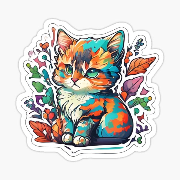 Item preview, Cat-tastic Adventures: Sticker Set designed and sold by MeowtifullyCute.
