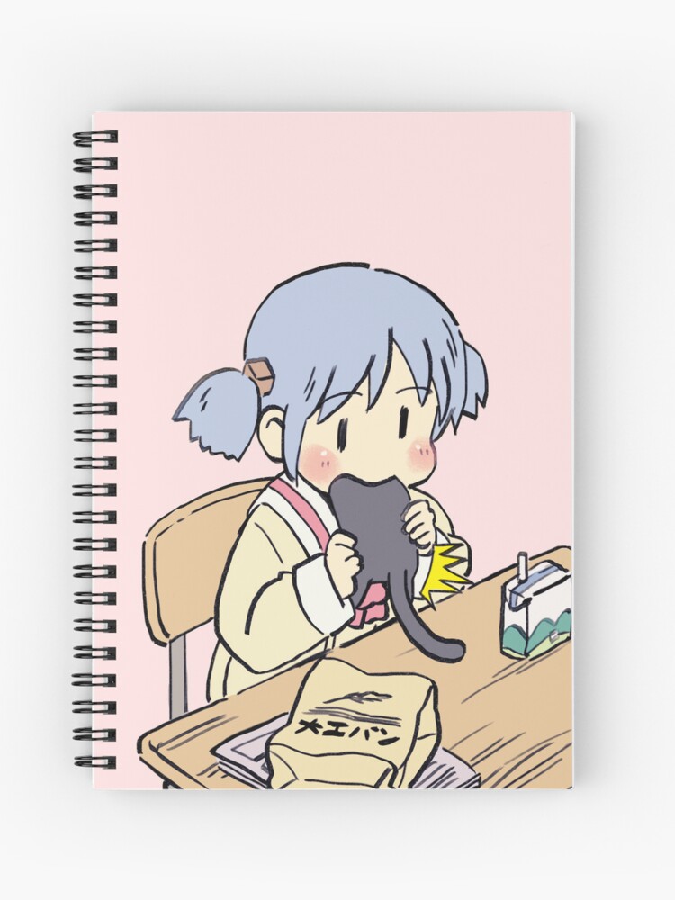 Nichijou Sakamoto Cat Shirt For Anime Lovers | Spiral Notebook