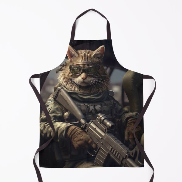 Item preview, Battle Feline - Unique Car-Riding Military Cat Illustration designed and sold by DoPrint.