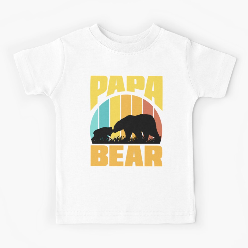 Papa Bear Best Dad Fathers Day Father Pop Vintage Gifts Shirt