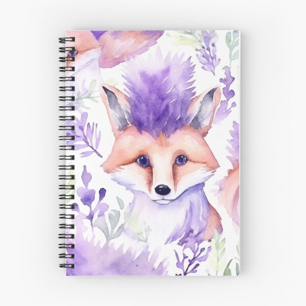 Item preview, Purple Watercolor Foxes designed and sold by MatterToEnergy.