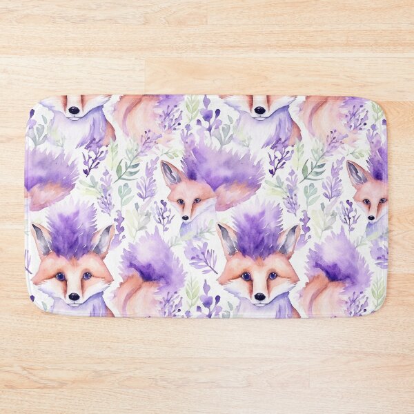 Item preview, Purple Watercolor Foxes designed and sold by MatterToEnergy.